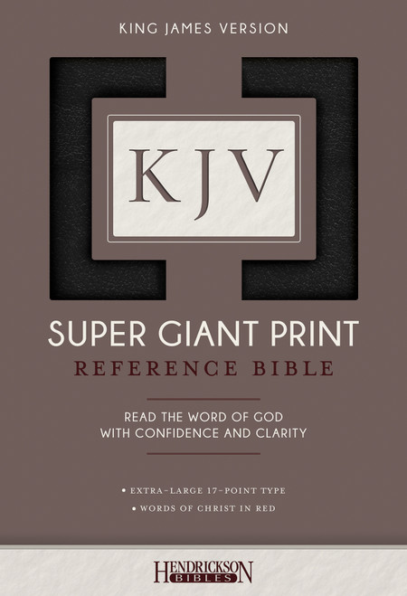 KJV Super Giant Print Reference Bible (Imitation Leather, Black, Red Letter) by Hendrickson Publishers, 9781619709690