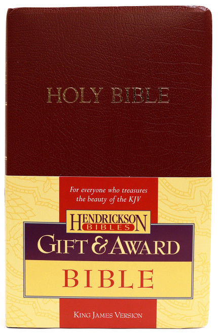 KJV Gift & Award Bible (Imitation Leather, Burgundy, Red Letter) by Hendrickson Publishers, 9781598560220