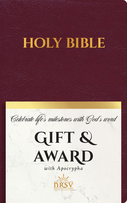NRSV Updated Edition Gift & Award Bible with Apocrypha (Imitation Leather, Burgundy) by National Council of Churches, 9781496472052