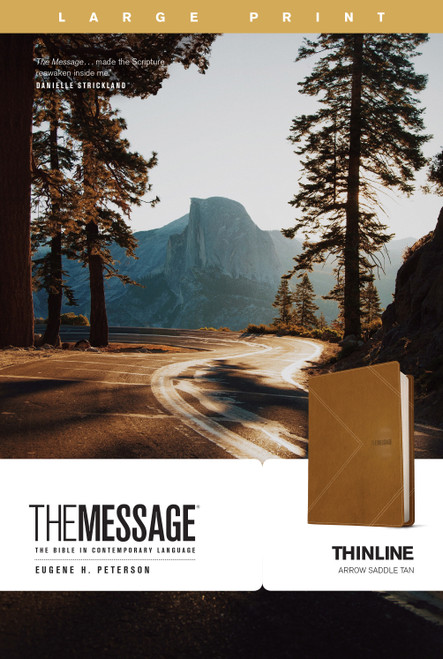 The Message Thinline, Large Print (Leather-Look, Arrow Saddle Tan) by Eugene H. Peterson, 9781641585583