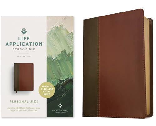 NLT Life Application Study Bible, Third Edition, Personal Size (LeatherLike, Brown/Mahogany, Red Letter) by New Living Translation, Tyndale, 9781496484727