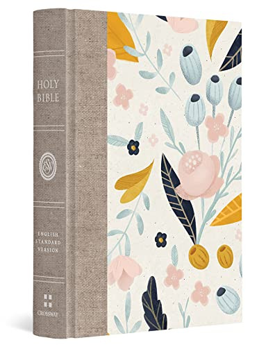 ESV Large Print Compact Bible, Red Letter (Hardcover, Spring Bloom Design), 9798874902971
