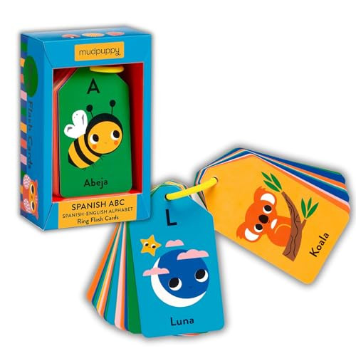 Spanish-English ABC Ring Flash Cards by Mudpuppy, Natalie Marshall, 9780735379107