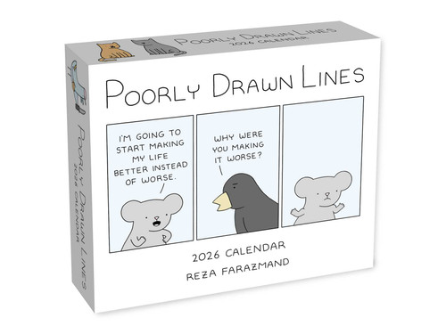 Poorly Drawn Lines 2026 Day-to-Day Calendar by Reza Farazmand, 9781524899059