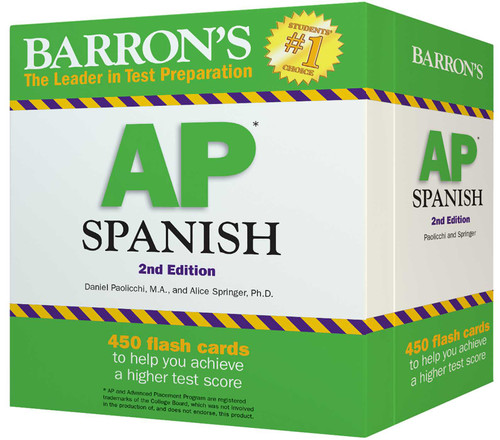 AP Spanish Flashcards, Second Edition: Up-to-Date Review and Practice + Sorting Ring for Custom Study by Daniel Paolicchi, Alice G. Springer, 9781438076102