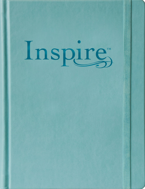 Inspire Bible Large Print NLT (Hardcover LeatherLike, Tranquil Blue) (The Bible for Coloring & Creative Journaling) by New Living Translation, Tyndale, 9781496419859