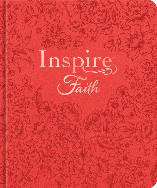 Inspire FAITH Bible NLT, Filament Enabled (Hardcover LeatherLike, Coral Blooms) (The Bible for Coloring & Creative Journaling) by New Living Translation, Tyndale, 9781496466068