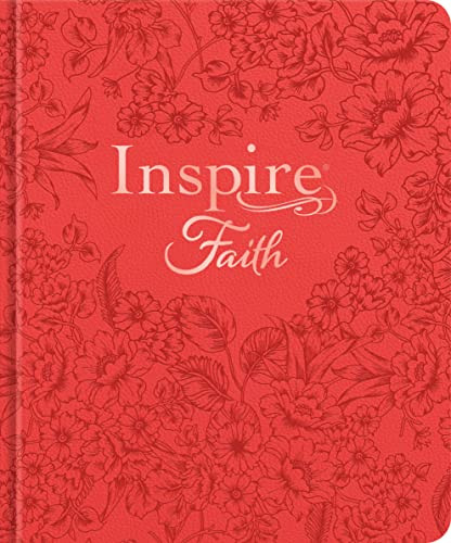 Inspire FAITH Bible NLT, Filament Enabled (Hardcover LeatherLike, Coral Blooms) (The Bible for Coloring & Creative Journaling) by New Living Translation, Tyndale, 9781496466068