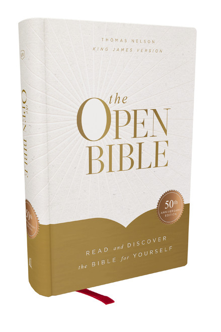 The Open Bible: Read and Discover the Bible for Yourself (KJV, Hardcover, Red Letter, Comfort Print) by Thomas Nelson, 9781400352371