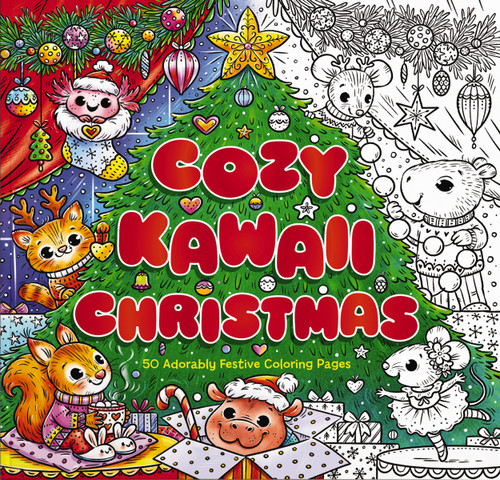 Cozy Kawaii Christmas (50 Adorably Festive Coloring Pages) by Editors of Cider Mill Press, Ela Jarzabek, 9781400355808