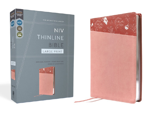 NIV, Thinline Bible, Large Print, Leathersoft, Pink, Red Letter, Comfort Print, 9780310468981