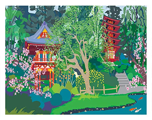 San Francisco Golden Gate Park Pagoda and Tea House Art Print 11X14 by Michael Schafbuch, 9781942402770