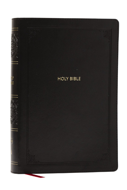 NKJV Giant Print End-of-Verse Reference Bible, Black Leathersoft, Red Letter, Comfort Print (Holy Bible) by Thomas Nelson, 9781400349487