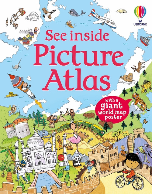 See Inside Picture Atlas, with Map Poster by Alex Frith, 9781836054542
