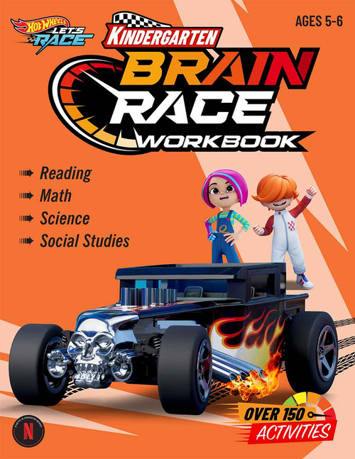 Hot Wheels Brain Race Kindergarten Workbook by Teacher Created Materials, 9798330922673