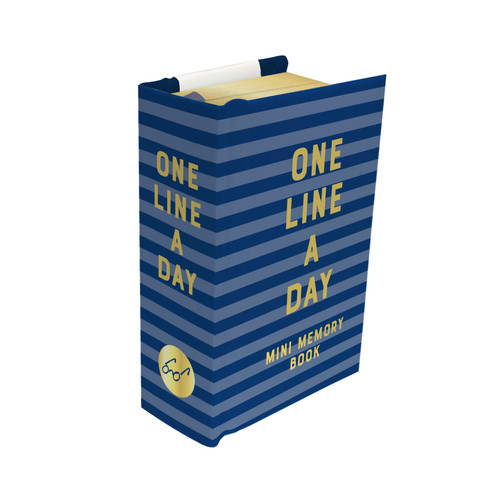 Navy Stripes Mini One Line a Day (A One-Year Memory Book) (Miniature Edition) by Chronicle Books, 9781797243016