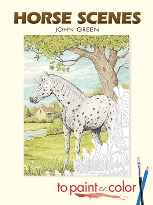 Horse Scenes to Paint or Color by John Green, 9780486452098