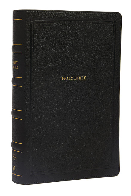 NKJV, End-of-Verse Reference Bible, Personal Size Large Print, Leathersoft, Black, Thumb Indexed, Red Letter, Comfort Print by Thomas Nelson, 9780785233671