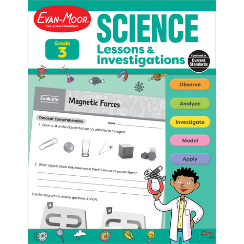 Science Lessons And Investigations, Grade 3 by Evan-Moor Educational Publishers, 9781645140054