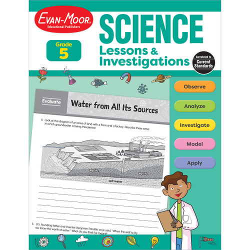 Science Lessons And Investigations, Grade 5 by Evan-Moor Educational Publishers, 9781645140078
