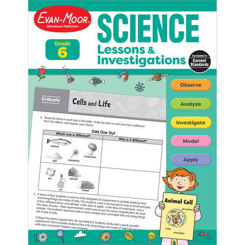 Science Lessons And Investigations, Grade 6 by Evan-Moor Educational Publishers, 9781645140085