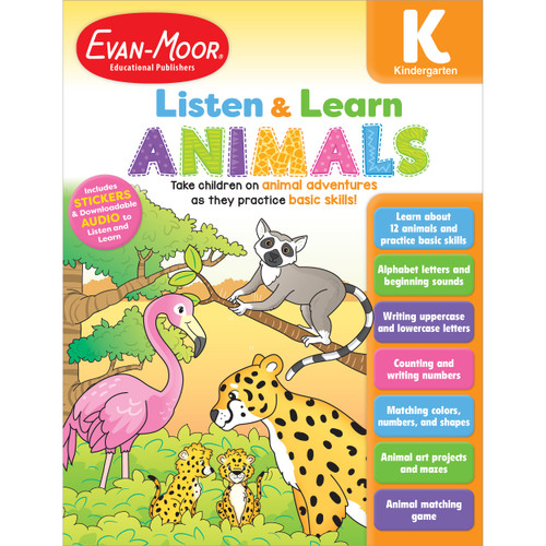 Listen And Learn: Animals, Grade K by Evan-Moor Educational Publishers, 9781645141853