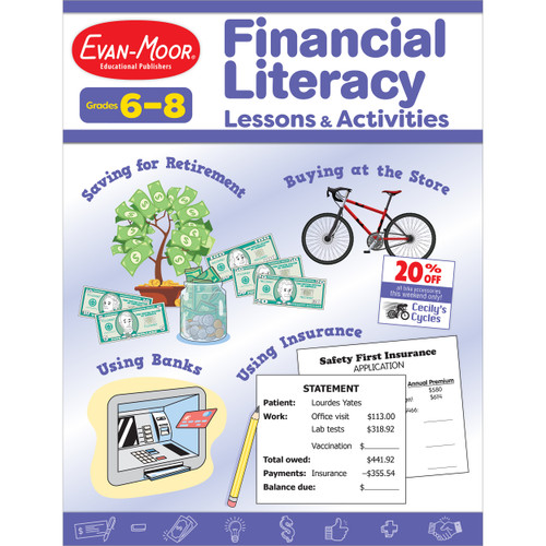 Financial Literacy Lessons And Activities, Grades 6-8 by Evan-Moor Educational Publishers, 9781645142706