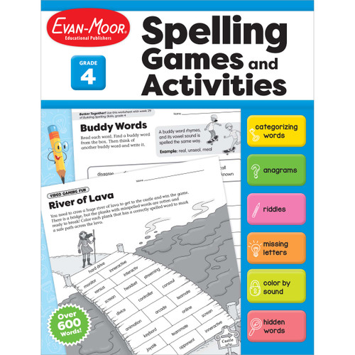 Spelling Games And Activities, Grade 4 by Evan-Moor Educational Publishers, 9781645143314