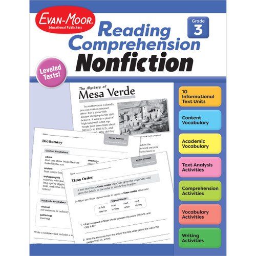 Reading Comprehension, Nonfiction, Grade 3 by Evan-Moor Educational Publishers, 9781645143369
