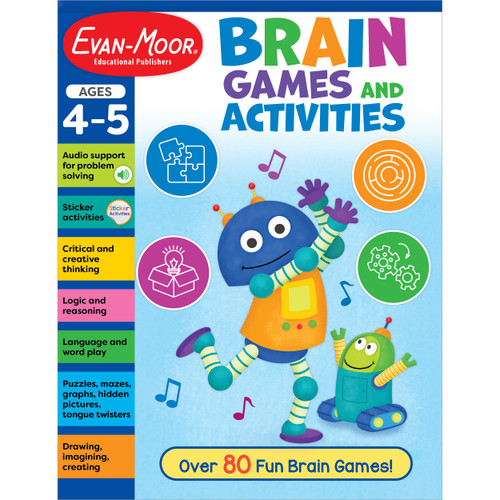 Brain Games And Activities, Ages 4-5 by Evan-Moor Educational Publishers, 9781645143574
