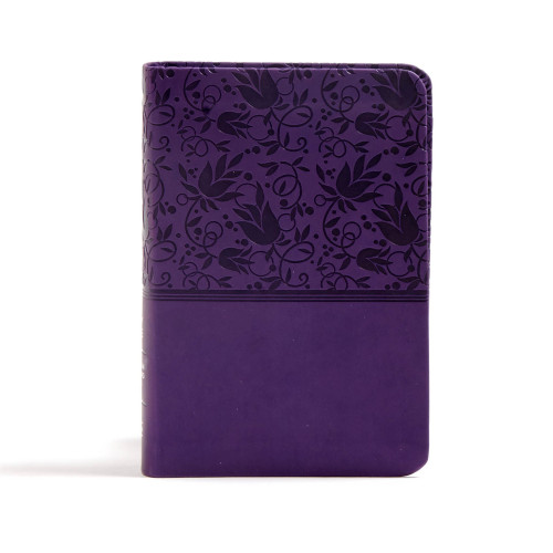 CSB Large Print Compact Reference Bible, Purple LeatherTouch (Miniature Edition) by CSB Bibles by Holman, 9781433647376