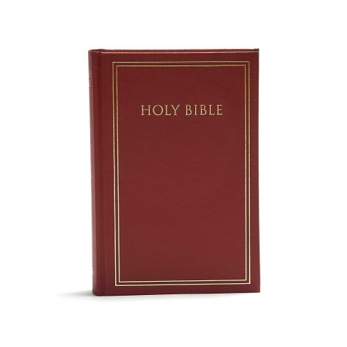 KJV Pew Bible, Maroon Hardcover by Holman Bible Staff, 9781535961370