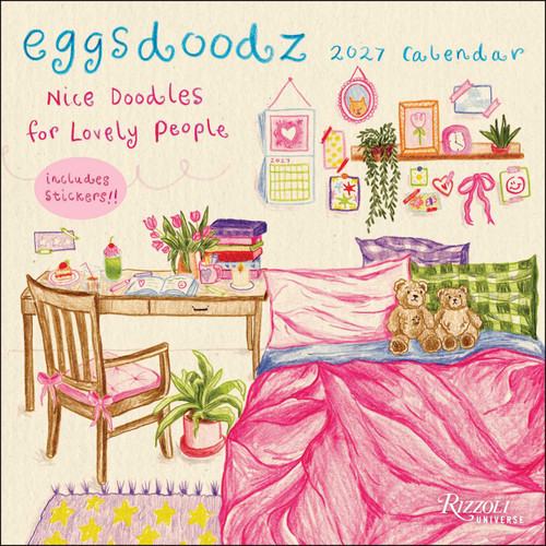 Eggsdoodz 2027 Wall Calendar (Includes Stickers) (Nice Doodles for Lovely People) by Erin Siney, 9780789349439