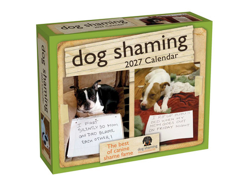 Dog Shaming 2027 Day-to-Day Calendar by Pascale Lemire, dogshaming.com, 9798881609481