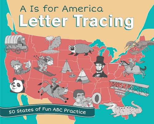 A is for America Letter Tracing (50 States of Fun ABC Practice) by Editors of Ulysses Press, 9781612436654