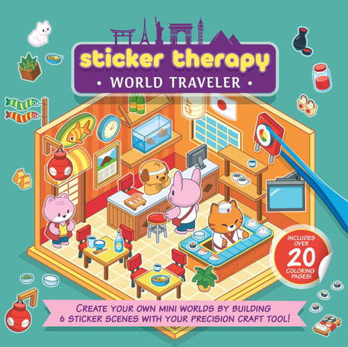 Sticker Therapy: World Traveler (Create Your Own Mini Worlds by Building 6 Sticker Scenes with Your Precision Craft Tool) by IglooBooks, DGPH Studio, 9781836501534