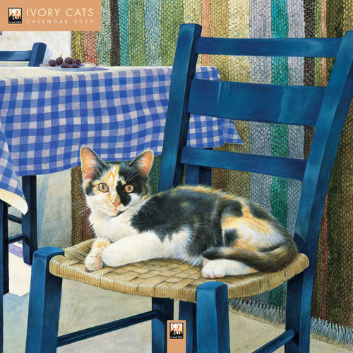 Ivory Cats by Lesley Anne Ivory Wall Calendar 2027 (Art Calendar) by Flame Tree Studio, 9781806940547