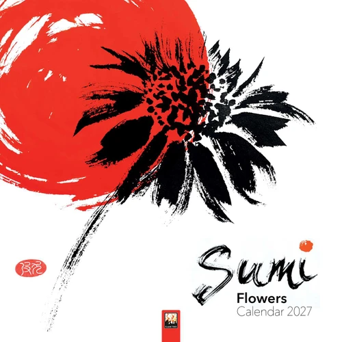 Sumi: Flowers Wall Calendar 2027 (Art Calendar) by Flame Tree Studio, 9781806940752