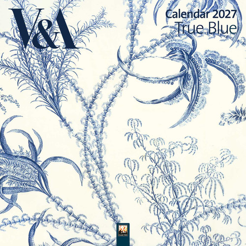 V&A: True Blue Wall Calendar 2027 (Art Calendar) by Flame Tree Studio, 9781806940868