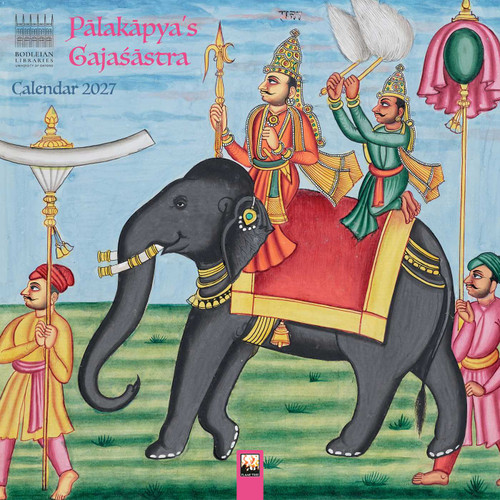 Bodleian Libraries: Pa¯laka¯pya's Gajas´a¯stra (The Science of Elephants) Wall Calendar 2027 (Art Calendar) by Flame Tree Studio, 9781806941070