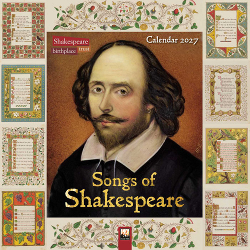 Shakespeare Birthplace Trust: Songs of Shakespeare Wall Calendar 2027 (Art Calendar) by Flame Tree Studio, 9781806941117