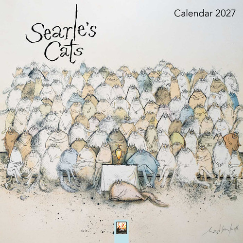 Ronald Searle's Cats Mini Wall calendar 2027 (Art Calendar) by Flame Tree Studio, 9781806941230
