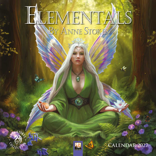 Elementals by Anne Stokes Mini Wall Calendar 2027 (Art Calendar) by Flame Tree Studio, 9781806941360