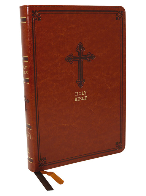 KJV Holy Bible: Large Print Thinline, Brown Leathersoft, Red Letter, Comfort Print: King James Version by Thomas Nelson, 9780785225935