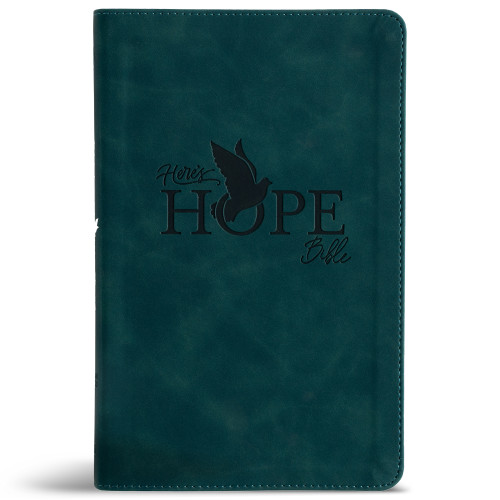 CSB Here's Hope Bible, Dark Teal LeatherTouch by CSB Bibles by Holman, 9798384552765
