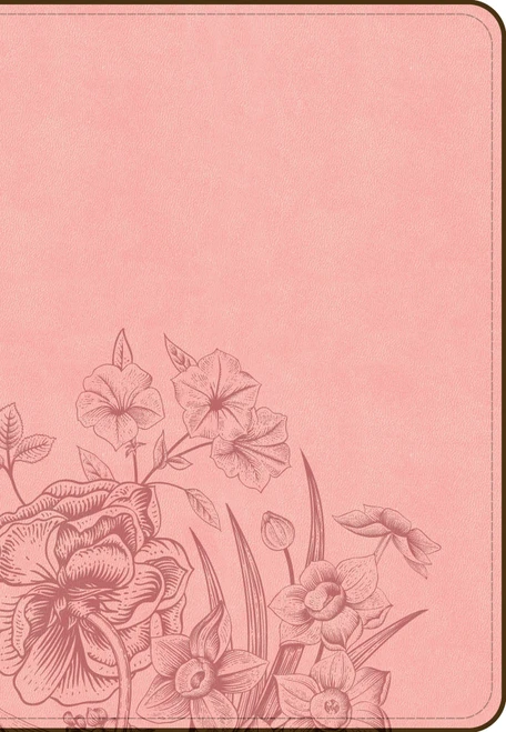 CSB Large Print Compact Reference Bible, Optimal Type, Digital Study Edition, Pink Floral LeatherTouch by CSB Bibles by Holman, 9798384552987