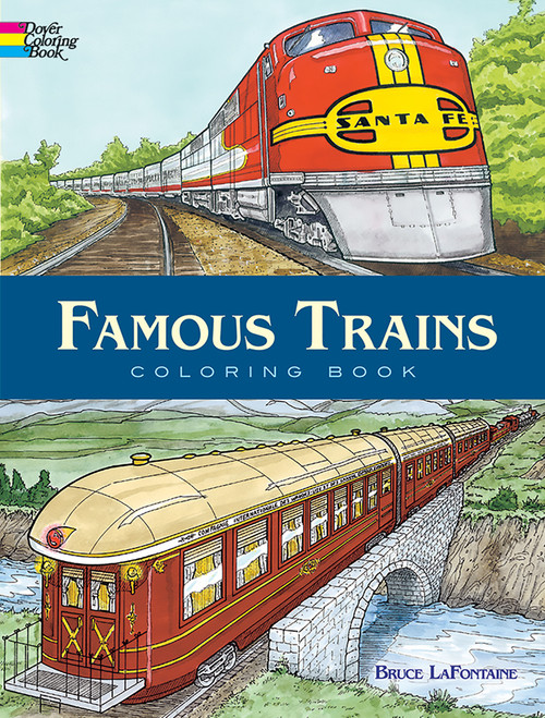 Famous Trains Coloring Book by Bruce LaFontaine, 9780486440095