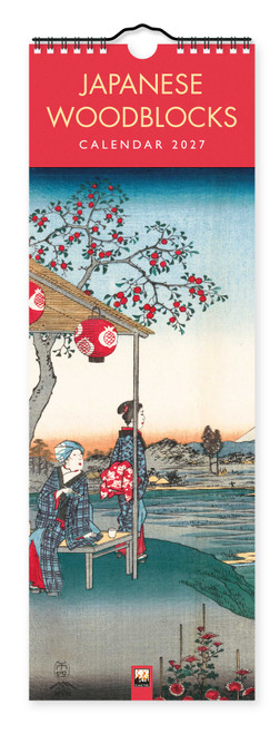 Japanese Woodblocks Slim Calendar 2027 (Art Calendar) by Flame Tree Studio, 9781806941629