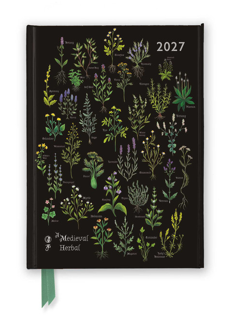 Anna Stead: Medieval Herbal 2027 Luxury Diary Planner - Page to View with Notes by Flame Tree Studio, 9781806941827