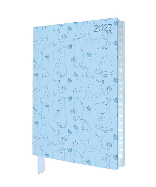 Moomin and Flowers 2027 Artisan Art Vegan Leather Diary Planner - Page to View with Notes by Flame Tree Studio, 9781806941995